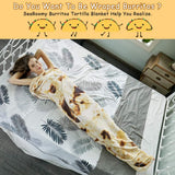 Burritos Tortilla Throw Blanket (Brown), Novelty Funny Round Blanket for Kids & Adults, Soft Flannel Tortilla Wrap Blanket（60",Teenagers）