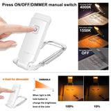 Rechargeable LED Book Light with Dimmable Warm White & Amber Modes – USB-Powered Clip-On Reading Lamp for Books, Sheet Music & Travel (White)