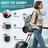 Travel Neck Pillows for Airplanes - 360° Ergonomic Memory Foam Travel Pillow - Relief Neck Pain with Breathable Support for Long Flights, Car, Train & Office Use - Adults & Kids