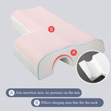 Couple Arch Pillow, Zero Pressure Pillow Slow Rebound No Pressure Hand, Pillow, Couple Sleep Double Memory Pillow-LEFT