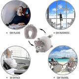 Children's Travel Pillow 2 in 1 Convertible Neck Pillow for Kids Airplane Car Travel