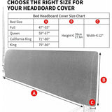 Stretch Headboard Cover For Queen And King Size Bed, Curved Dustproof Protector Slipcover For Bedroom Decor (Champagne,