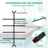 Adjustable Sheet Holders with Elastic Bands and Metal Clips for Securing Sheets Mattress or Sofa Covers, Black