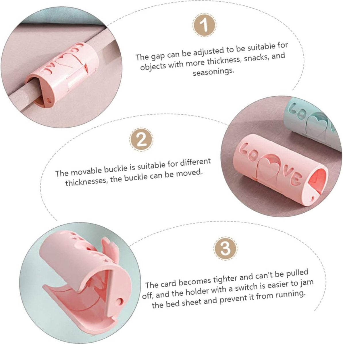 Duvet Clips - 12 Pieces - Sturdy Duvet Clips - Duvet Clips - Duvet Clamps - Duvet Pegs - Clip Duvet Cover - Prevents Your Duvet from Shifting - Clamps - Pink