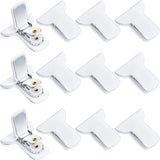 12 pieces - Duvet clips - Quilted duvet clips - with foam and metal - Duvet clamps - Duvet pegs - Clamps - Clips - Sturdy duvet clips - Bedding accessories - for duvets, blankets and sheets - white