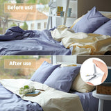 12 pieces - Duvet clips - Quilted duvet clips - with foam and metal - Duvet clamps - Duvet pegs - Clamps - Clips - Sturdy duvet clips - Bedding accessories - for duvets, blankets and sheets - white