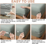 4 pieces - Sheet holder - Bed sheet holder - Duvet clips - Sheet clamps - with fastening strips - removable fitted sheet corner holders - bed clips - corner holders for covers - for mattress protectors, bedding, blankets - 15*12*8.5 cm - white