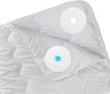 Bedding Snaps - 10 Pairs - Duvet Cover Snaps - Polyester - Plastic - Duvet Clips - Iron-On Duvet Fasteners to Hold Duvet - Duvet Clamps - Bed Sheet Tensioners - 60mm - White