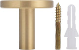 Set of 4 wall hooks in brushed brass, towel hooks in gold