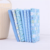 Tdoenbutw clearance Cotton Crafts Fabric Bundle Patchwork Squares Quilting Sewing Patchwork DIY 7PCS 7PC DIY Fabric fall fabric squares clearance sale Blue
