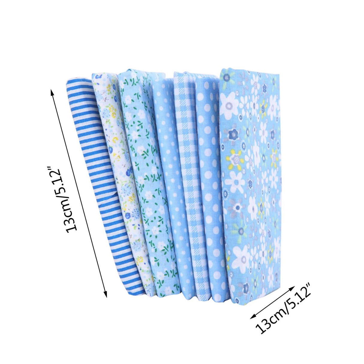Tdoenbutw clearance Cotton Crafts Fabric Bundle Patchwork Squares Quilting Sewing Patchwork DIY 7PCS 7PC DIY Fabric fall fabric squares clearance sale Blue
