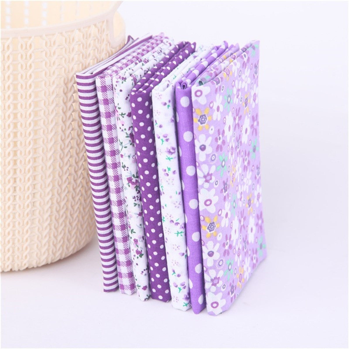 Tdoenbutw clearance Cotton Crafts Fabric Bundle Patchwork Squares Quilting Sewing Patchwork DIY 7PCS 7PC DIY Fabric fall fabric squares clearance sale Z-Blue2