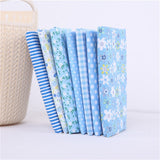 Tdoenbutw clearance Cotton Crafts Fabric Bundle Patchwork Squares Quilting Sewing Patchwork DIY 7PCS 7PC DIY Fabric fall fabric squares clearance sale Z-Blue2