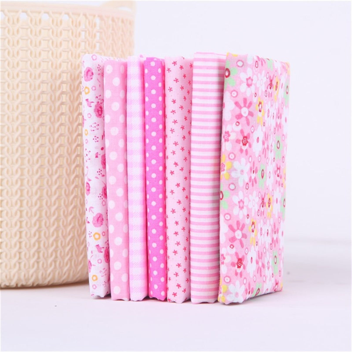 Tdoenbutw clearance Cotton Crafts Fabric Bundle Patchwork Squares Quilting Sewing Patchwork DIY 7PCS 7PC DIY Fabric fall fabric squares clearance sale Z-Blue2