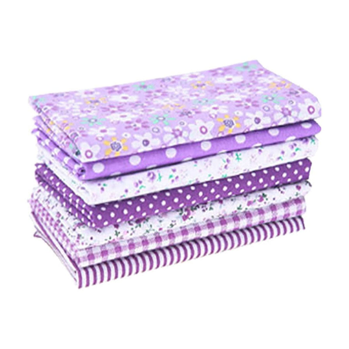 Tdoenbutw clearance Cotton Crafts Fabric Bundle Patchwork Squares Quilting Sewing Patchwork DIY 7PCS 7PC DIY Fabric fall fabric squares clearance sale Z-Purple