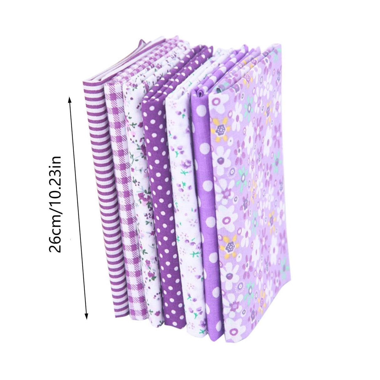 Tdoenbutw clearance Cotton Crafts Fabric Bundle Patchwork Squares Quilting Sewing Patchwork DIY 7PCS 7PC DIY Fabric fall fabric squares clearance sale Z-Purple