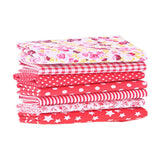 Tdoenbutw clearance Cotton Crafts Fabric Bundle Patchwork Squares Quilting Sewing Patchwork DIY 7PCS 7PC DIY Fabric fall fabric squares clearance sale Z-Red2