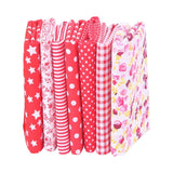 Tdoenbutw clearance Cotton Crafts Fabric Bundle Patchwork Squares Quilting Sewing Patchwork DIY 7PCS 7PC DIY Fabric fall fabric squares clearance sale Z-red1