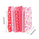 Tdoenbutw clearance Cotton Crafts Fabric Bundle Patchwork Squares Quilting Sewing Patchwork DIY 7PCS 7PC DIY Fabric fall fabric squares clearance sale Z-red1