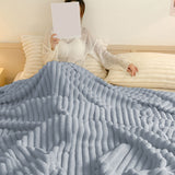 Djunllk Throw Blanket for Couch - Dark Gray Super Thick Double Layer Soft Blanket, Throw Blanket All Year Round Home Decor Fuzzy Warm Gifts for Women 27.5" x 39.3" AA03_Coffee