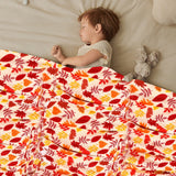 Xuniizn Fall Throw Blanket Breathable Fleece Blanket,28x39" Soft & Skin-Friendly High-Density Fall Blanket Warm, Heat-Locking, Machine-Washable, A Cozy Choice for Autumn & Winter Home Use D#Multicolor(28x39")