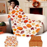 Xuniizn Fall Throw Blanket Breathable Fleece Blanket,28x39" Soft & Skin-Friendly High-Density Fall Blanket Warm, Heat-Locking, Machine-Washable, A Cozy Choice for Autumn & Winter Home Use E#Multicolor(39x30")