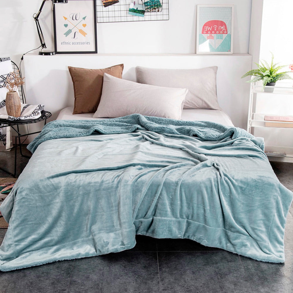 + 1X Blanket, End of Year Clearance: Womens Blankets and Throws, Eveluo Thickened Flannel Lamb Wool Composite Blanket Double Blanket Leisure Blanket Gift Blanke C