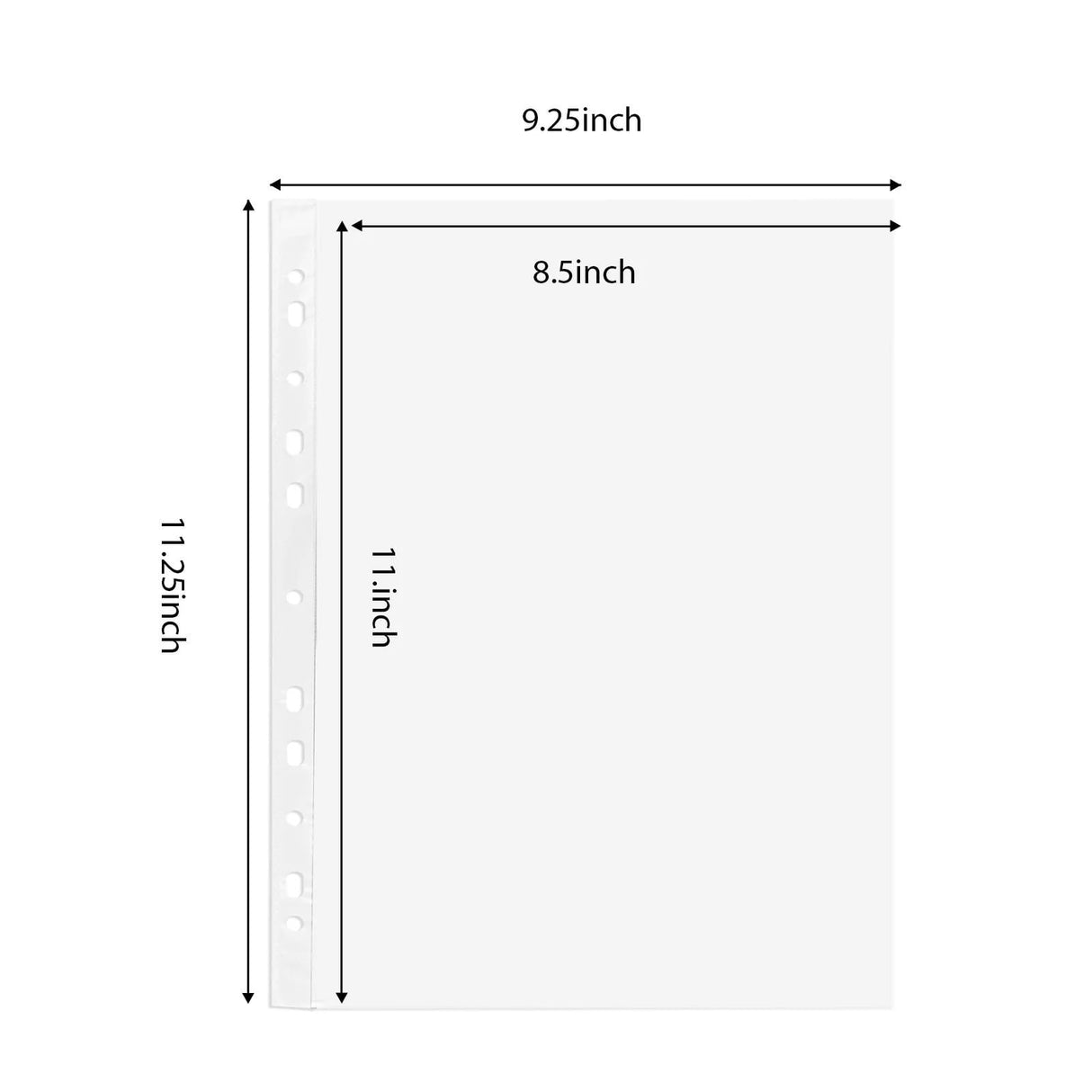 JWDX Document Bag Clearance, Material Bag, 100Pcs Sheet Protectors 9 X 12 Heavy Duty Clear Sheet Protectors Page Protectors Plastic Sleeves for Plastic Document Protectors Letter Paper Clear