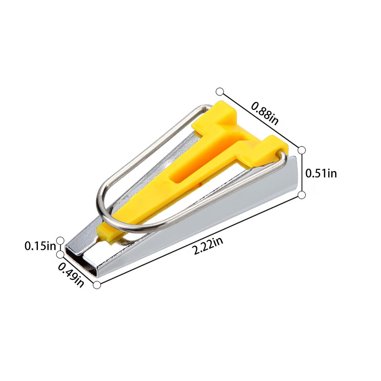 JWDX, Crimper*1 Bias Tape Makers Kit of 5 Sizes 1/4" 3/8" 1/2" 3/4" 1" Diy Quilting Tools Kit for Fabric Sewing and Quilting Bias Tape Makers Kit of 5 Sizes 1/4" 3/8" 1/2" 3/4" 1" Diy Quilting Too One Size Yellow