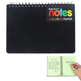 JWDX Hot Clearance! Notebooks Wirebound College Ruled Note Books Colored Lined Paper Perforated Notepad Memo Books Poly Cover Journaling Notebook 100 Sheets, 1 Notebook Notebook 100 Sheets Black