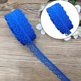 LGCASL 10 Yards Lace Ribbon 15mm Wide Trim Diy Fabric Decorative Sewing Rope Lace Cloth Strips Earrings Clothing Decoration Diy Handmade Hair Accessories Hairbands, 1 Roll of Lace Ribbon Lace Ribbon Blue