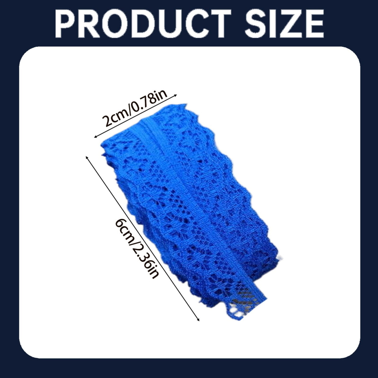 LGCASL 10 Yards Lace Ribbon 15mm Wide Trim Diy Fabric Decorative Sewing Rope Lace Cloth Strips Earrings Clothing Decoration Diy Handmade Hair Accessories Hairbands, 1 Roll of Lace Ribbon Lace Ribbon Blue