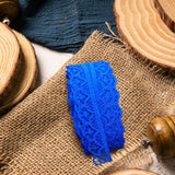 LGCASL 10 Yards Lace Ribbon 15mm Wide Trim Diy Fabric Decorative Sewing Rope Lace Cloth Strips Earrings Clothing Decoration Diy Handmade Hair Accessories Hairbands, 1 Roll of Lace Ribbon Lace Ribbon Blue