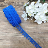 LGCASL 10 Yards Lace Ribbon 15mm Wide Trim Diy Fabric Decorative Sewing Rope Lace Cloth Strips Earrings Clothing Decoration Diy Handmade Hair Accessories Hairbands, 1 Roll of Lace Ribbon Lace Ribbon Blue