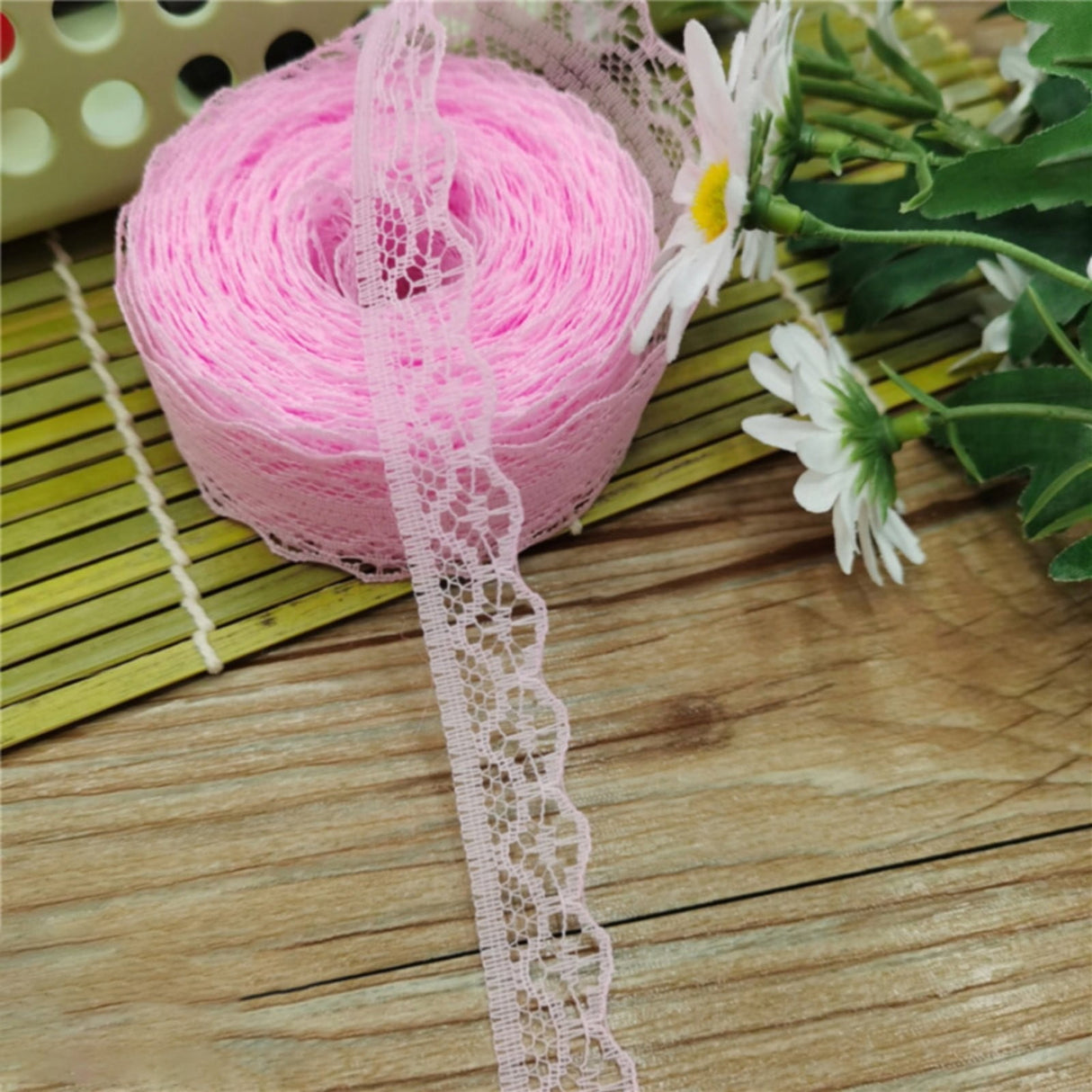 LGCASL 10 Yards Lace Ribbon 15mm Wide Trim Diy Fabric Decorative Sewing Rope Lace Cloth Strips Earrings Clothing Decoration Diy Handmade Hair Accessories Hairbands, 1 Roll of Lace Ribbon Lace Ribbon Blue