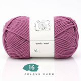 LGCASL Hand-Knitted Yarn #2 Pure White , 1Pc100G Hand Woven Cotton Yarn Soft Crochet Yarn for Hand Knitting Warm Sweater Sofa Cushion Scarf Diy Dark Purple