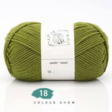 LGCASL Hand-Knitted Yarn #2 Pure White , 1Pc100G Hand Woven Cotton Yarn Soft Crochet Yarn for Hand Knitting Warm Sweater Sofa Cushion Scarf Diy Ebony Green