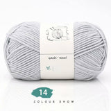 LGCASL Hand-Knitted Yarn #2 Pure White , 1Pc100G Hand Woven Cotton Yarn Soft Crochet Yarn for Hand Knitting Warm Sweater Sofa Cushion Scarf Diy Light Gray