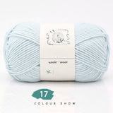 LGCASL Hand-Knitted Yarn #2 Pure White , 1Pc100G Hand Woven Cotton Yarn Soft Crochet Yarn for Hand Knitting Warm Sweater Sofa Cushion Scarf Diy Light blue