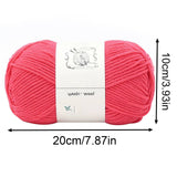 LGCASL Hand-Knitted Yarn #2 Pure White , 1Pc100G Hand Woven Cotton Yarn Soft Crochet Yarn for Hand Knitting Warm Sweater Sofa Cushion Scarf Diy Orange-Red