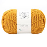 LGCASL Hand-Knitted Yarn #2 Pure White , 1Pc100G Hand Woven Cotton Yarn Soft Crochet Yarn for Hand Knitting Warm Sweater Sofa Cushion Scarf Diy autumn yellow