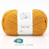 LGCASL Hand-Knitted Yarn #2 Pure White , 1Pc100G Hand Woven Cotton Yarn Soft Crochet Yarn for Hand Knitting Warm Sweater Sofa Cushion Scarf Diy autumn yellow
