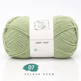 LGCASL Hand-Knitted Yarn #2 Pure White , 1Pc100G Hand Woven Cotton Yarn Soft Crochet Yarn for Hand Knitting Warm Sweater Sofa Cushion Scarf Diy red bean paste green
