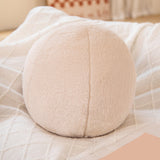 11.8 inch Ball Pillow Nordic Round Throw Pillows Boucle Ball Pillow Sphere Shaped Pillow Round Decorative Pillow for Couch, Sofa, Bedroom Beige