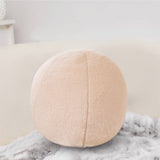 11.8 inch Ball Pillow Nordic Round Throw Pillows Boucle Ball Pillow Sphere Shaped Pillow Round Decorative Pillow for Couch, Sofa, Bedroom Beige