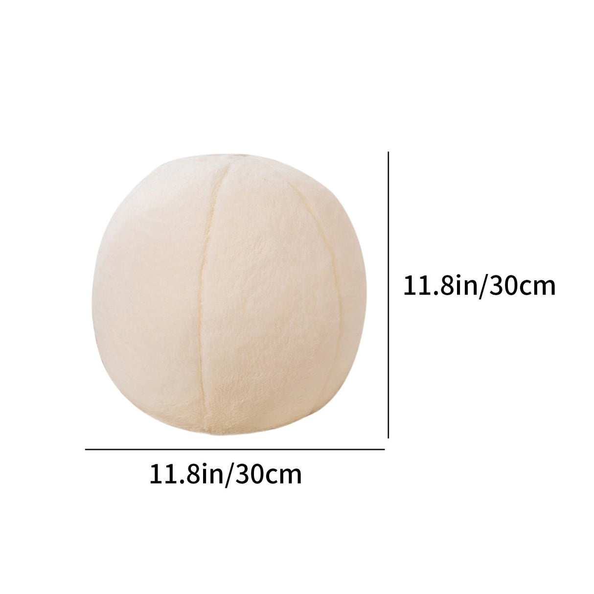 11.8 inch Ball Pillow Nordic Round Throw Pillows Boucle Ball Pillow Sphere Shaped Pillow Round Decorative Pillow for Couch, Sofa, Bedroom White