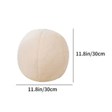 11.8 inch Ball Pillow Nordic Round Throw Pillows Boucle Ball Pillow Sphere Shaped Pillow Round Decorative Pillow for Couch, Sofa, Bedroom White