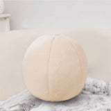 11.8 inch Ball Pillow Nordic Round Throw Pillows Boucle Ball Pillow Sphere Shaped Pillow Round Decorative Pillow for Couch, Sofa, Bedroom White