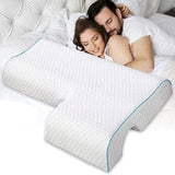Memory Foam Cuddle Pillow, Shoulder Pillow for Side Sleepers, Arm Pillow with Arm Hole for Sleeping, Side Sleeper Pillow for Arm Pressure Relief with Breathable Pillowcase, 27.2x19.3 27.2" x 19.3" B