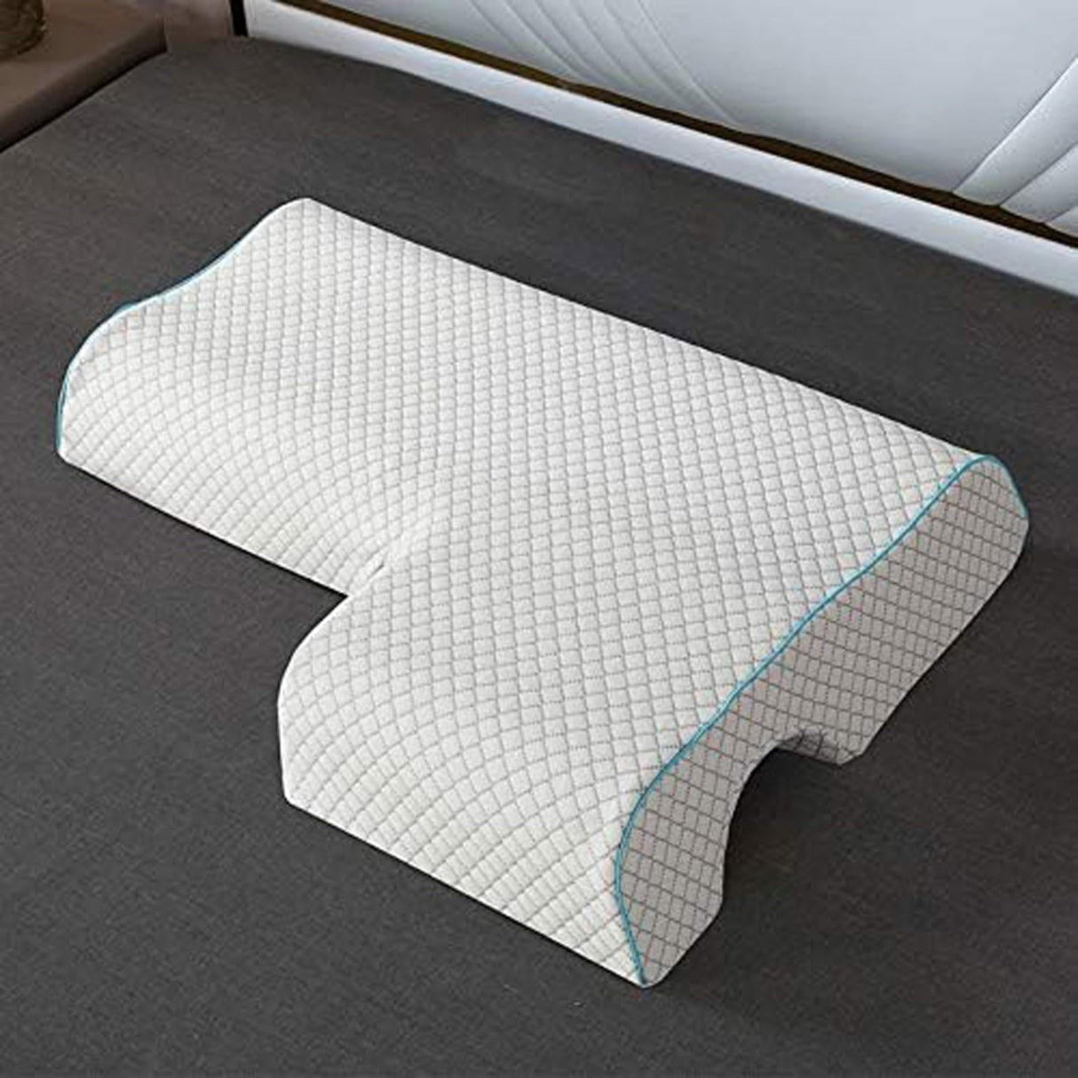 Memory Foam Cuddle Pillow, Shoulder Pillow for Side Sleepers, Arm Pillow with Arm Hole for Sleeping, Side Sleeper Pillow for Arm Pressure Relief with Breathable Pillowcase, 27.2x19.3 27.2" x 19.3" B